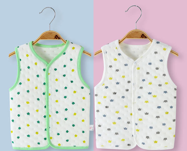 Bērnu mazuļa veste ar apdruku un pogām