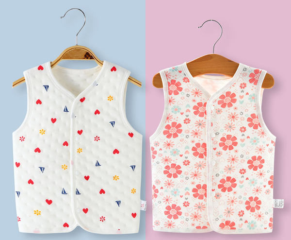 Bērnu mazuļa veste ar apdruku un pogām