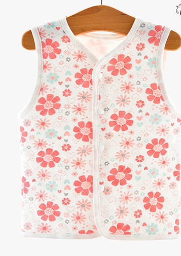 Baba steppelt mellény nyomattal és gombokkal