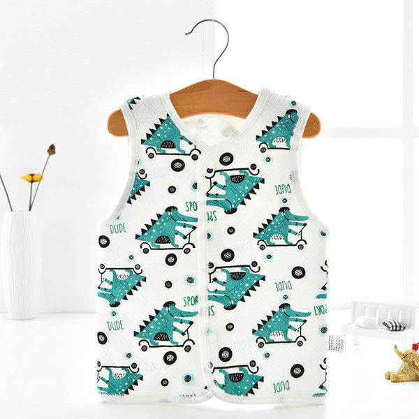 Baba steppelt mellény nyomattal és gombokkal