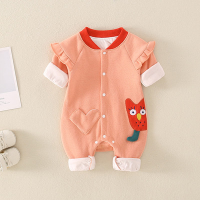 Alkalmi gyerek kombiné fürtökkel és színes nyomattal