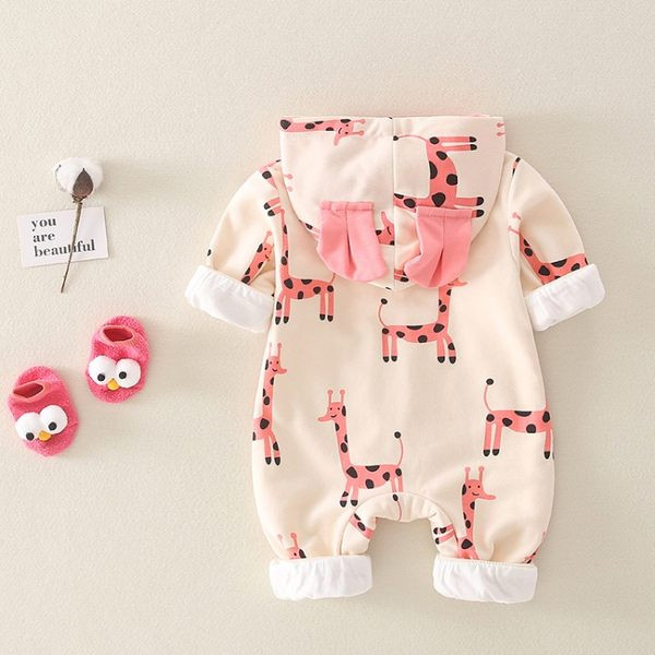 Vaikiškas trikotažas su gobtuvu ir aplikacijomis berniukams ir mergaitėms