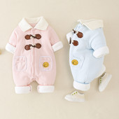 Téli babanadrág gombokkal és nyomattal