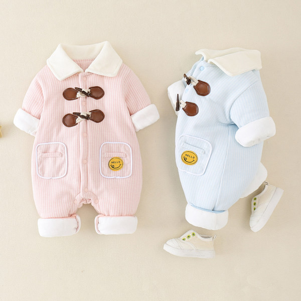 Téli babanadrág gombokkal és nyomattal