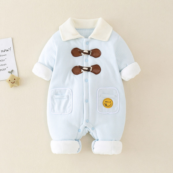 Téli babanadrág gombokkal és nyomattal