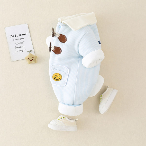 Téli babanadrág gombokkal és nyomattal