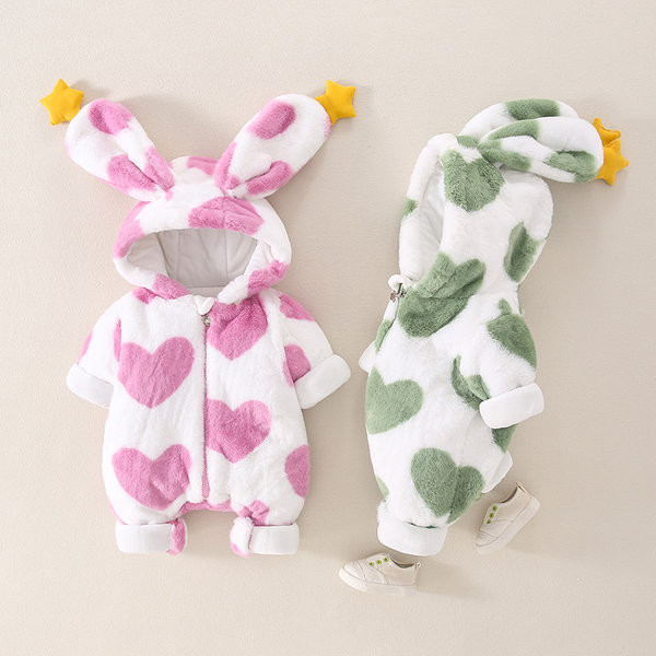 Kūdikių vilnos šliaužtinukas su užtrauktuku ir gobtuvu su ausytėmis