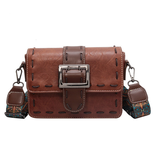 Stilīga eko ādas soma ar metāla sprādzi sievietēm