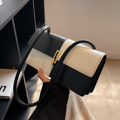 Jauna modeļa maza sieviešu ādas soma ar plecu rokturi