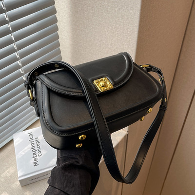 Ikdienas kvadrātveida eko ādas soma ar metāla aizdari