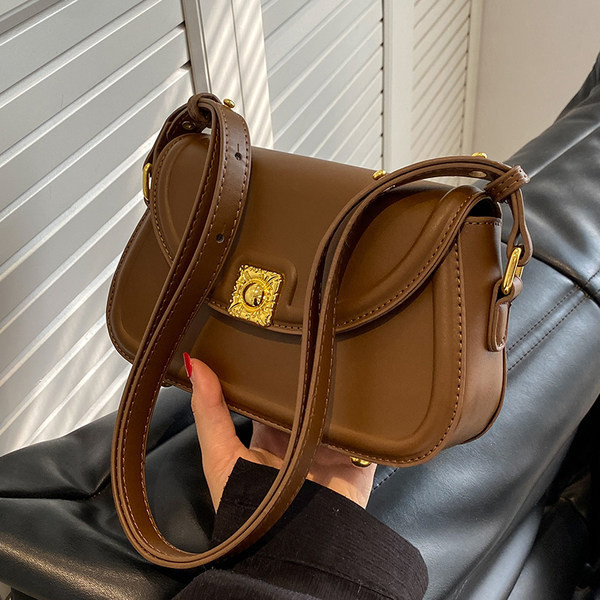 Ikdienas kvadrātveida eko ādas soma ar metāla aizdari