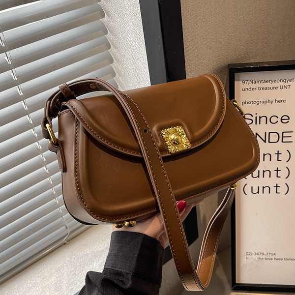 Ikdienas kvadrātveida eko ādas soma ar metāla aizdari