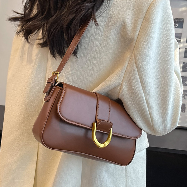 Jauna modeļa maza sieviešu ādas plecu soma