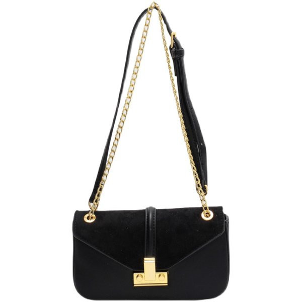 Modern eko bőrből készült kézitáska fém lánccal