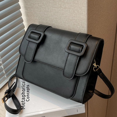 Jauna modeļa sieviešu kvadrātveida plecu soma no eko ādas