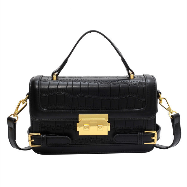 Stilīga ādas soma ar metāla aizdari sievietēm