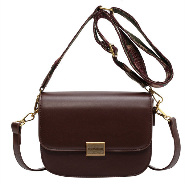 Švaraus modelio eko odos krepšys su metaline užsegimu moterims