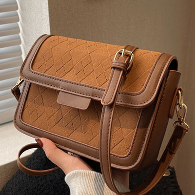 Casual γυναικεία δερμάτινη τσάντα ώμου - πολλά χρώματα