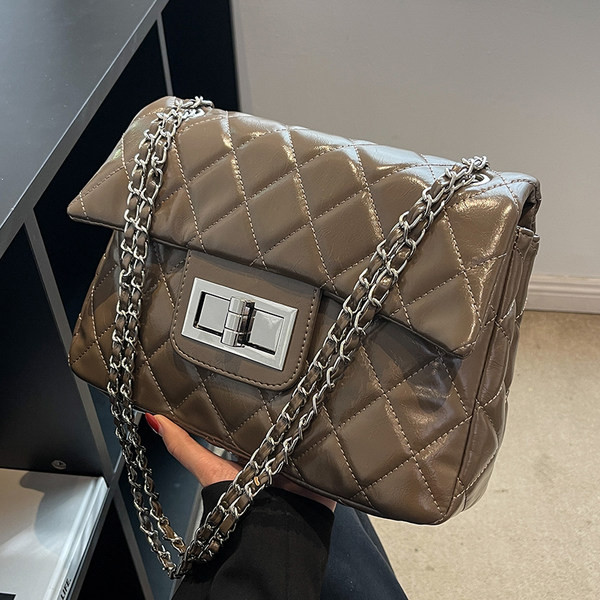 Eco bőr kézitáska gyémántmintával