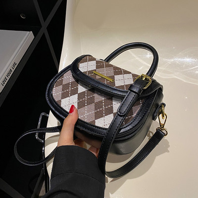 Sieviešu tekstila soma ar garu rokturi