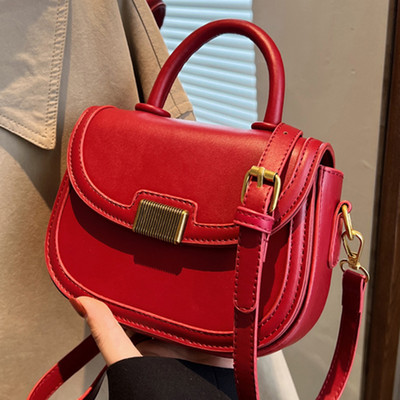 Jauna modeļa maza sieviešu ādas soma ar regulējamu rokturi