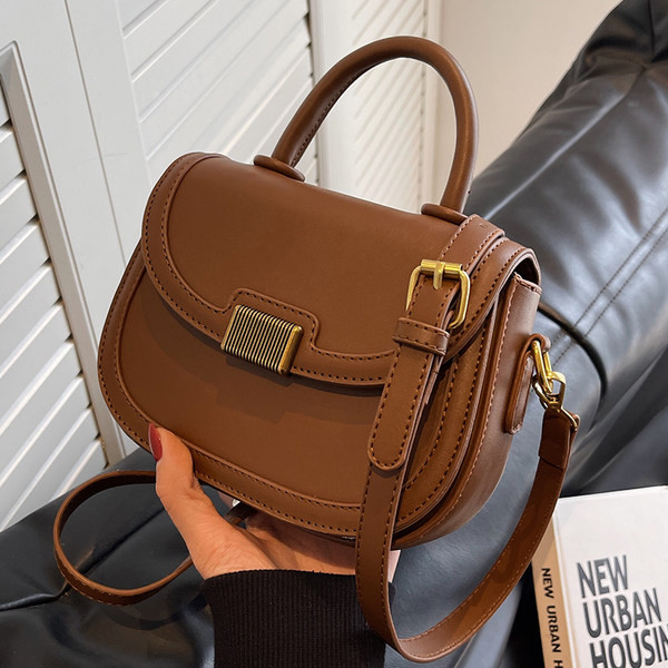 Jauna modeļa maza sieviešu ādas soma ar regulējamu rokturi