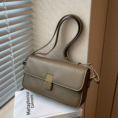 Tiszta modell eco bőr táska fém csattal nőknek