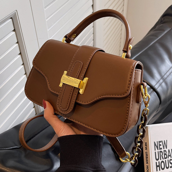 Moderna torbica s dvije ručke za rame od umjetne kože