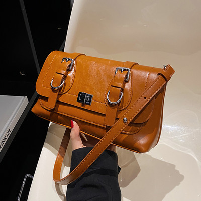 Eco bőr fém csatos alkalmi táska nőknek