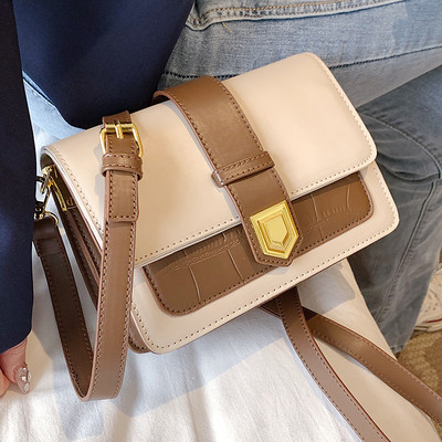 Jauna modeļa ādas soma ar gariem rokturiem sievietēm