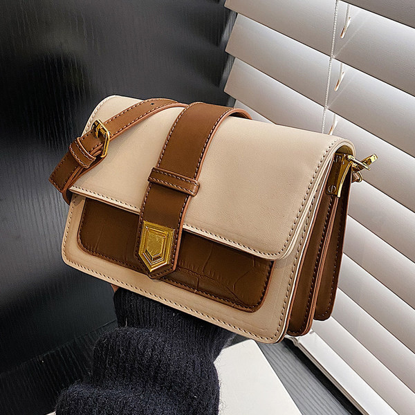 Jauna modeļa ādas soma ar gariem rokturiem sievietēm