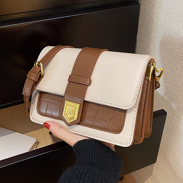 Jauna modeļa ādas soma ar gariem rokturiem sievietēm