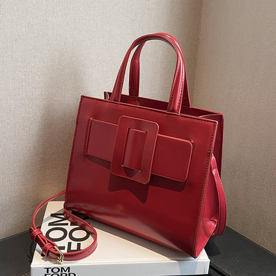 Sieviešu eko ādas ikdienas soma ar rāvējslēdzēju un plecu rokturi