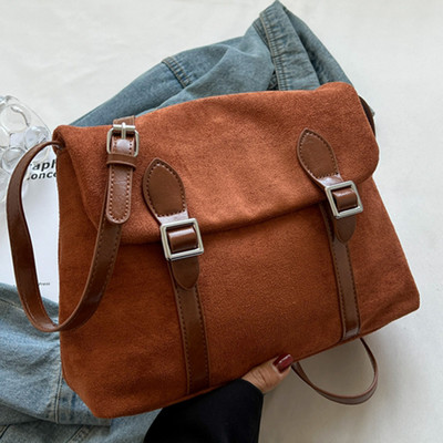 Női öko velúr alkalmi táska mágneses zárással