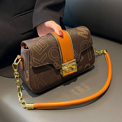 Női eko bőr alkalmi táska nyomattal és cipzárral