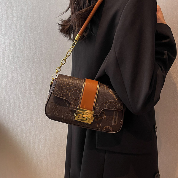 Női eko bőr alkalmi táska nyomattal és cipzárral