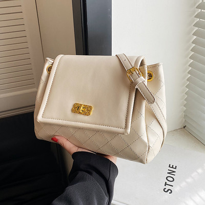 Stilinga rankinė su metaline užsegimu, naujo modelio