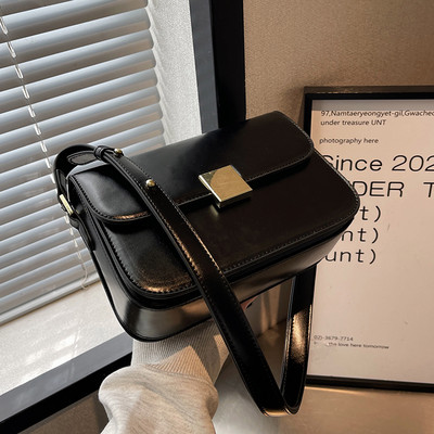 Sieviešu ādas soma ar metāla aizdari