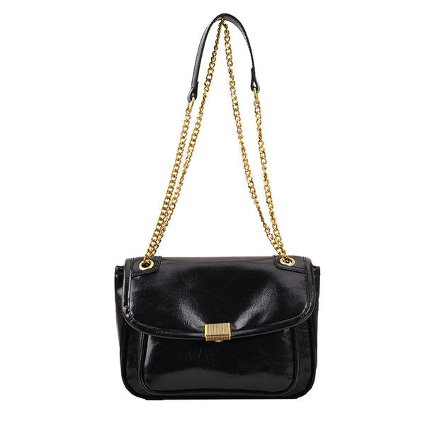 Ikdienas rokassomiņa ar magnētisku sprādzi un ķēdes plecu rokturi