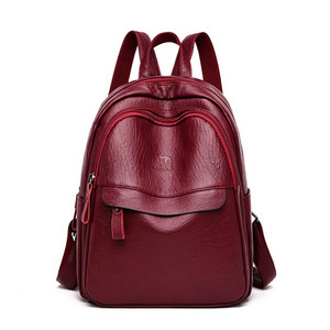 Alkalmi modell női eko bőr hátizsák cipzárral