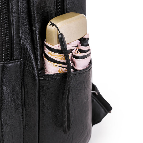 Alkalmi modell női eko bőr hátizsák cipzárral