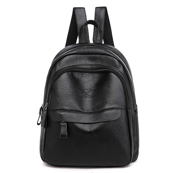 Alkalmi modell női eko bőr hátizsák cipzárral