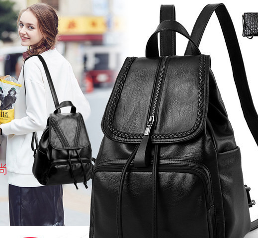 Sieviešu ikdienas mugursoma ar rāvējslēdzēju un priekšējo kabatu