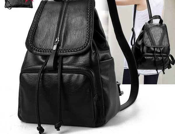 Sieviešu ikdienas mugursoma ar rāvējslēdzēju un priekšējo kabatu