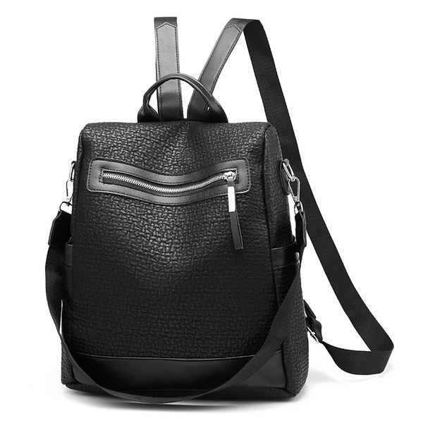 Tiszta modell női bőr hátizsák elülső zsebbel