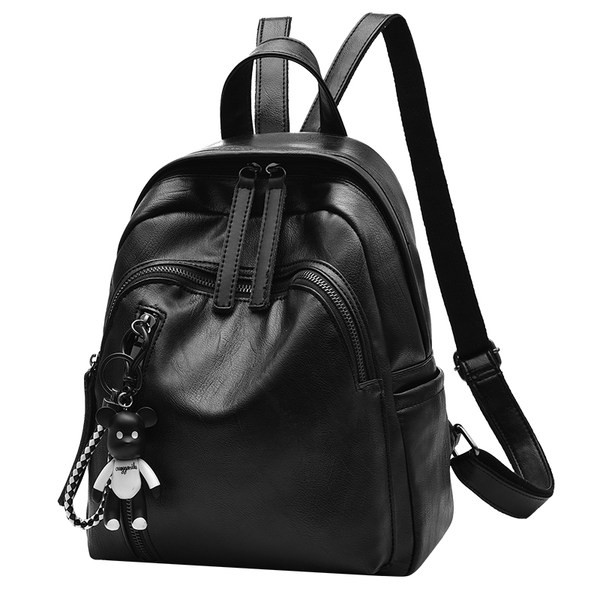 Sieviešu mugursoma ar priekšējo kabatu un rāvējslēdzēju