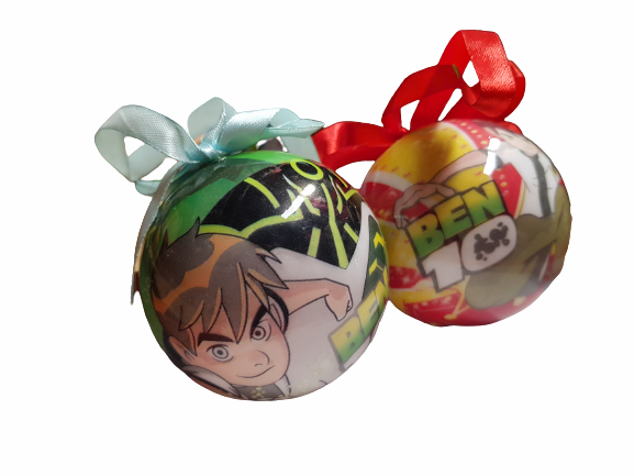 Комплект коледни камбанки, Бен Тен, 2 броя, Пластмаса, 5 см