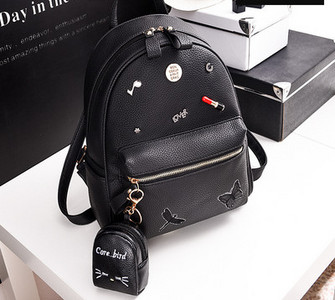 Divatos női hátizsák kulcstartós pénztárcával