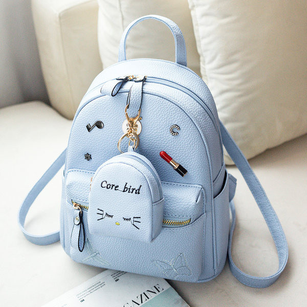 Divatos női hátizsák kulcstartós pénztárcával