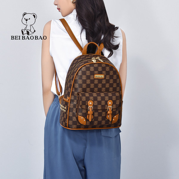 Női hátizsák két színben mintával